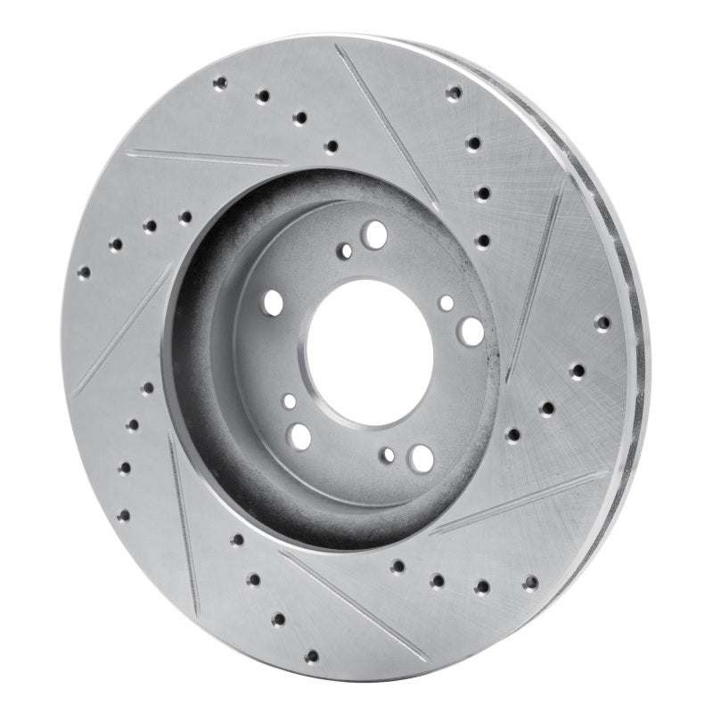 R1 Concepts R1 99-04 Acura RL Front Left Drilled & Slotted Silver Brake Rotor