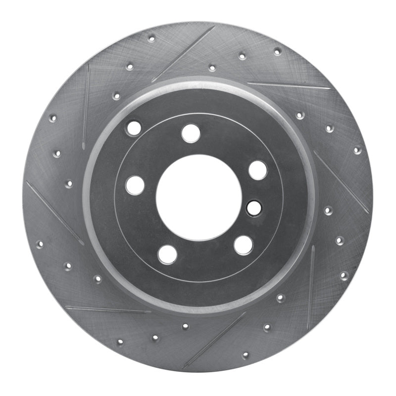 R1 Concepts R1 03-05 Land Rover Range Rover Rear Left Drilled & Slotted Silver Brake Rotor