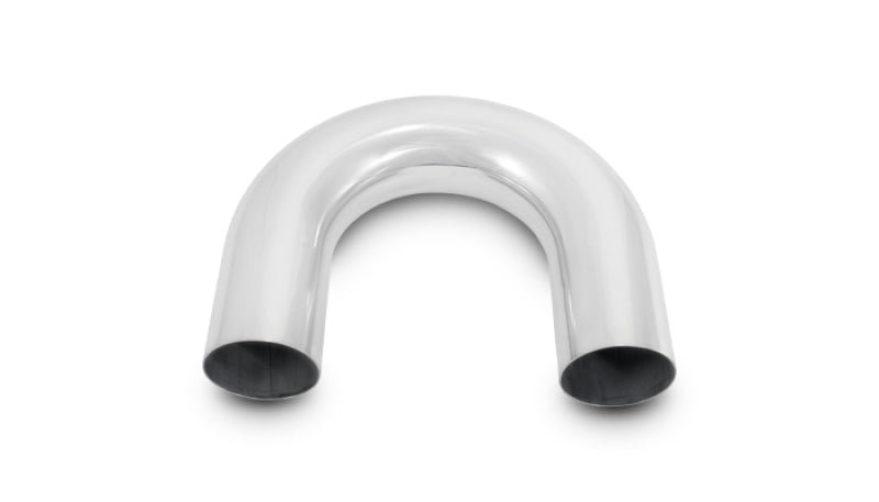 Vibrant 3in O.D. Universal Aluminum Tubing (180 degree Bend) - Polished