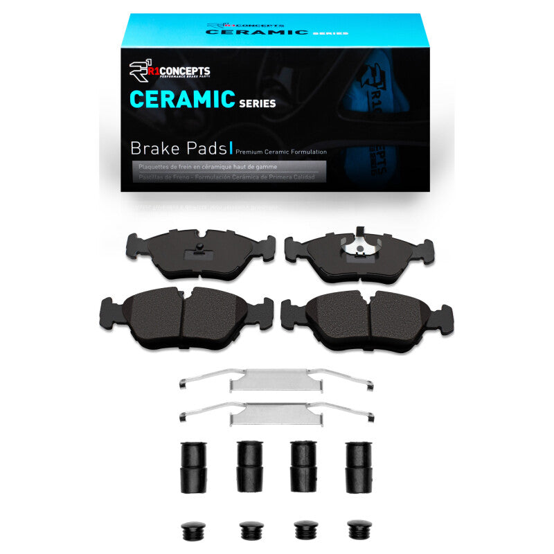R1 Concepts R1 82-91 BMW 524TD Front Ceramic Pads & Hardware Kit