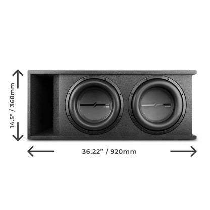 DS18 Dual 12in 2000 Watts RMS 2x ZXI12.4D Loaded Ported Enclosure w/ Subwoofer