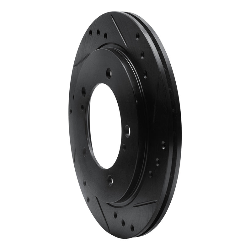 R1 Concepts R1 99-04 Chevrolet Tracker Front Right Drilled & Slotted Black Brake Rotor