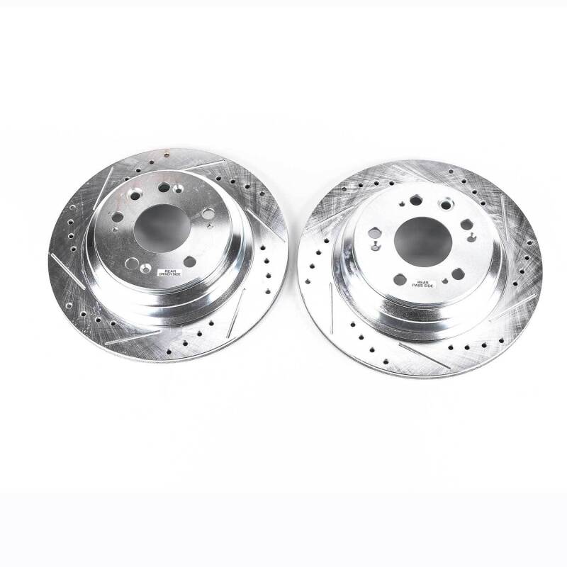 PowerStop Power Stop 05-12 Acura RL Rear Evolution Drilled & Slotted Rotors - Pair