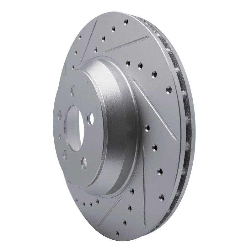 R1 Concepts R1 17-25 Tesla Model 3 Front Left Drilled & Slotted Silver Brake Rotor
