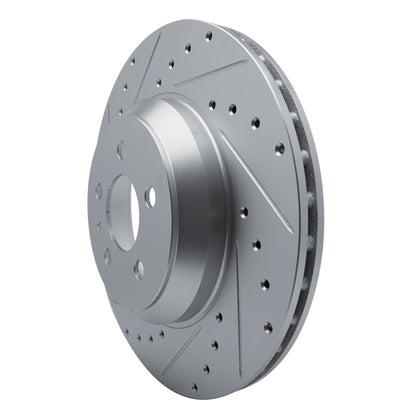 R1 Concepts R1 17-25 Tesla Model 3 Front Left Drilled & Slotted Silver Brake Rotor
