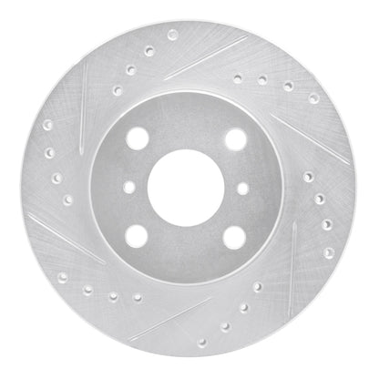 R1 Concepts R1 92-95 Toyota Paseo Front Left Drilled & Slotted Silver Brake Rotor