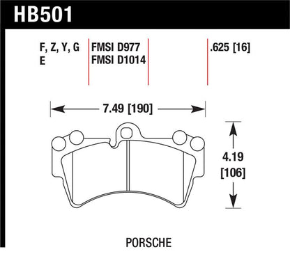 Hawk Performance Hawk 2007-2014 Audi Q7 Premium HPS 5.0 Front Brake Pads