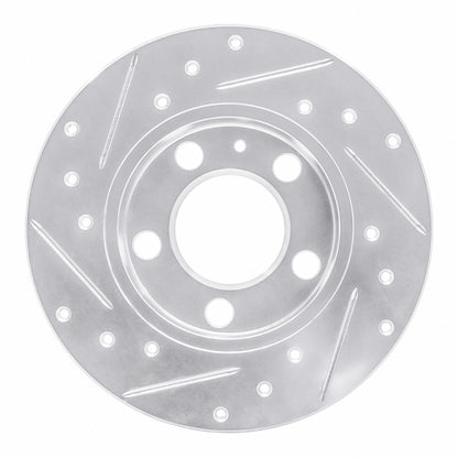R1 Concepts R1 98-24 Audi A1 (Mexico) Rear Right Drilled & Slotted Silver Brake Rotor