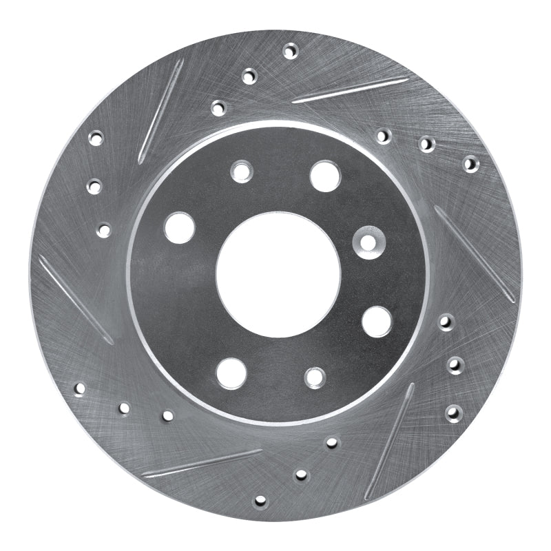 R1 Concepts R1 88-92 Daihatsu CHARADE Front Left Drilled & Slotted Silver Brake Rotor