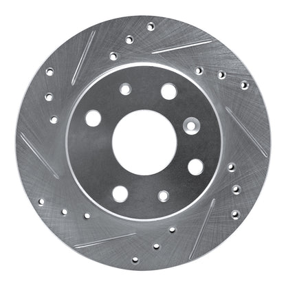 R1 Concepts R1 88-92 Daihatsu CHARADE Front Left Drilled & Slotted Silver Brake Rotor
