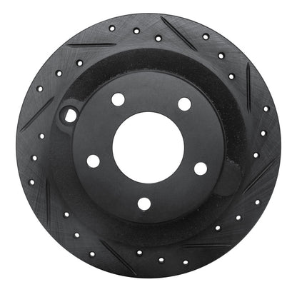 R1 Concepts R1 95-02 Mazda Millenia Rear Right Drilled & Slotted Black Brake Rotor