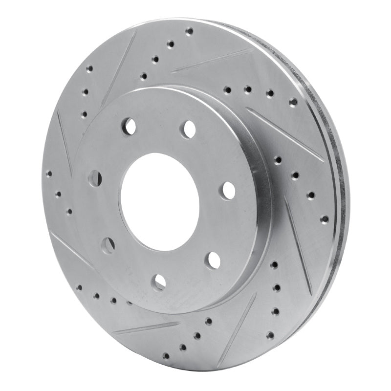 R1 Concepts R1 04-08 Ford F-150 4WD Front Left Drilled & Slotted Silver Brake Rotor