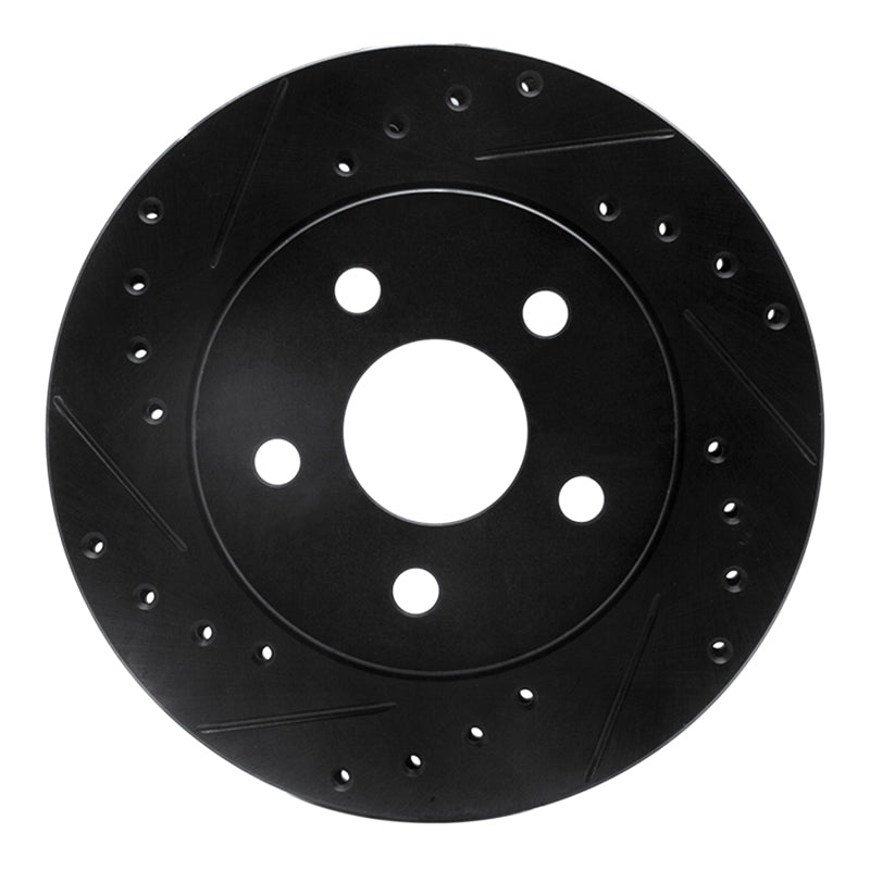 R1 Concepts R1 91-92 Dodge Monaco Front Left Drilled & Slotted Black Brake Rotor
