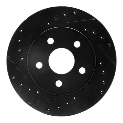 R1 Concepts R1 91-92 Dodge Monaco Front Left Drilled & Slotted Black Brake Rotor
