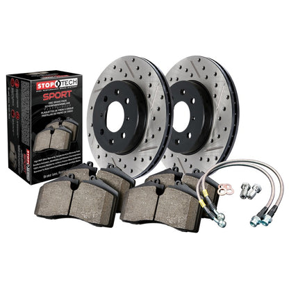 Stoptech Sport Axle Pack, Drilled & Slotted, Rear