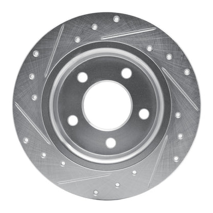 R1 Concepts R1 04-13 Mazda 3 Rear Right Drilled & Slotted Silver Brake Rotor
