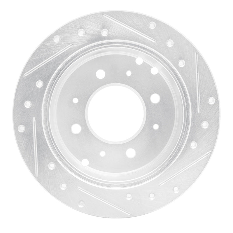 R1 Concepts R1 99-06 Hyundai SONATA Rear Left Drilled & Slotted Silver Brake Rotor