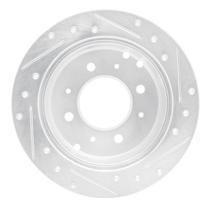 R1 Concepts R1 99-06 Hyundai SONATA Rear Left Drilled & Slotted Silver Brake Rotor