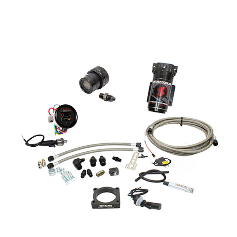 Snow Performance 08-15 Evo Stg 2 Boost Cooler Water Inj. Kit (SS Braided Line/4AN Fittings) w/o Tank