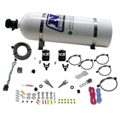 Nitrous Express 08-10 Dodge Viper EFI Dual Nozzle (100-300HP) w/15lb Bottle