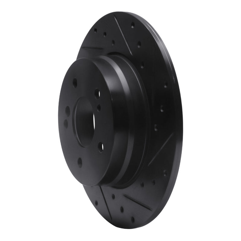 R1 Concepts R1 96-98 Mercedes-Benz SL320 Rear Right Drilled & Slotted Black Brake Rotor