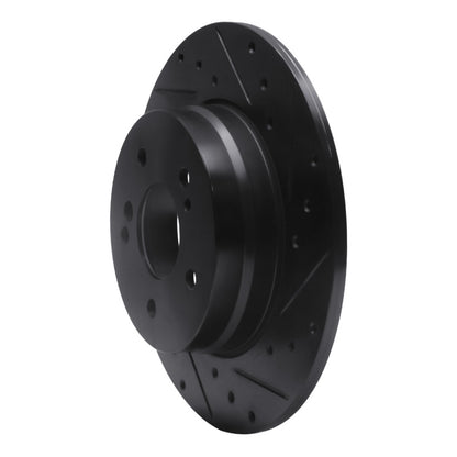 R1 Concepts R1 96-98 Mercedes-Benz SL320 Rear Right Drilled & Slotted Black Brake Rotor
