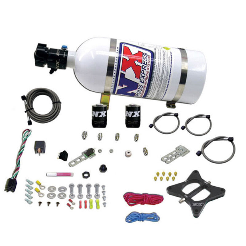 Nitrous Express 96-04 Ford Mustang 4.6L 2 Valve Nitrous Plate Kit w/10lb Bottle