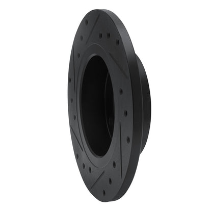R1 Concepts R1 86-06 Nissan TSURU (Mexico) Front Right Drilled & Slotted Black Brake Rotor