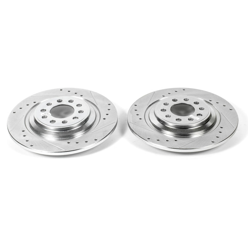 PowerStop Power Stop 14-19 Jeep Cherokee Rear Evolution Drilled & Slotted Rotors - Pair