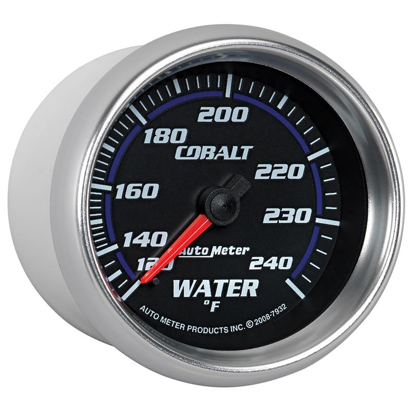 Autometer Cobalt 66mm 120-240 Degree F Mechanical Water Temperature Gauge