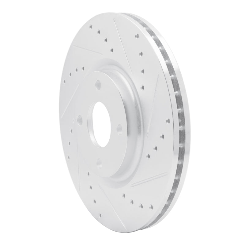 R1 Concepts R1 18-22 Ford Ecosport Front Right Drilled & Slotted Silver Brake Rotor