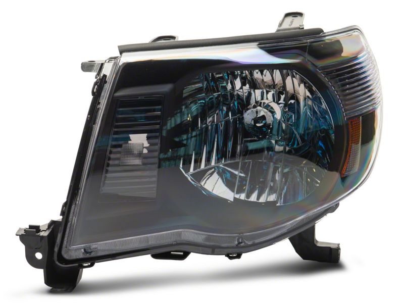Raxiom 05-11 Toyota Tacoma Axial Series OE Replacement Headlights- Black Housing (Clear Lens)