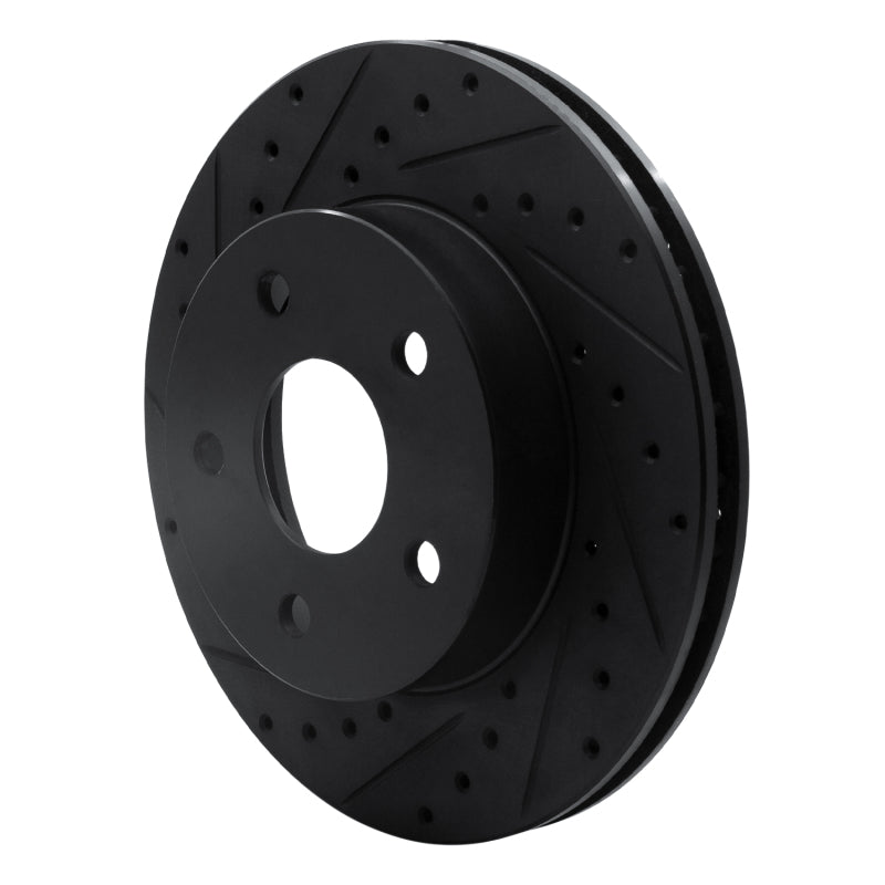 R1 Concepts R1 99-04 Jeep Grand Cherokee Front Left Drilled & Slotted Black Brake Rotor