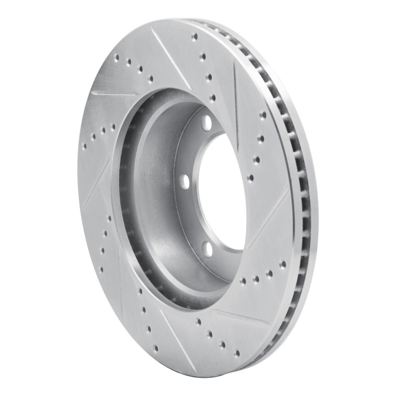 R1 Concepts R1 00-07 Toyota SEQUOIA Front Left Drilled & Slotted Silver Brake Rotor