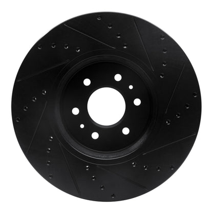 R1 Concepts R1 09-10 Kia BORREGO Front Left Drilled & Slotted Black Brake Rotor