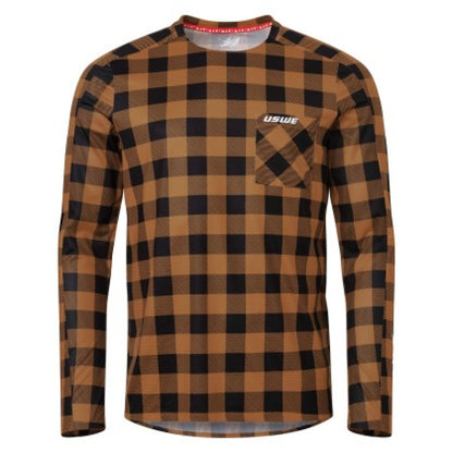 USWE Flannel Long Sleeve Lightweight Off-Road Jersey Bronze - 2XL
