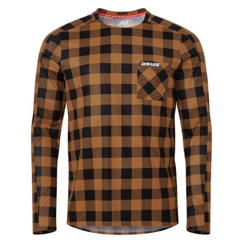 USWE Flannel Long Sleeve Lightweight Off-Road Jersey Bronze - Large