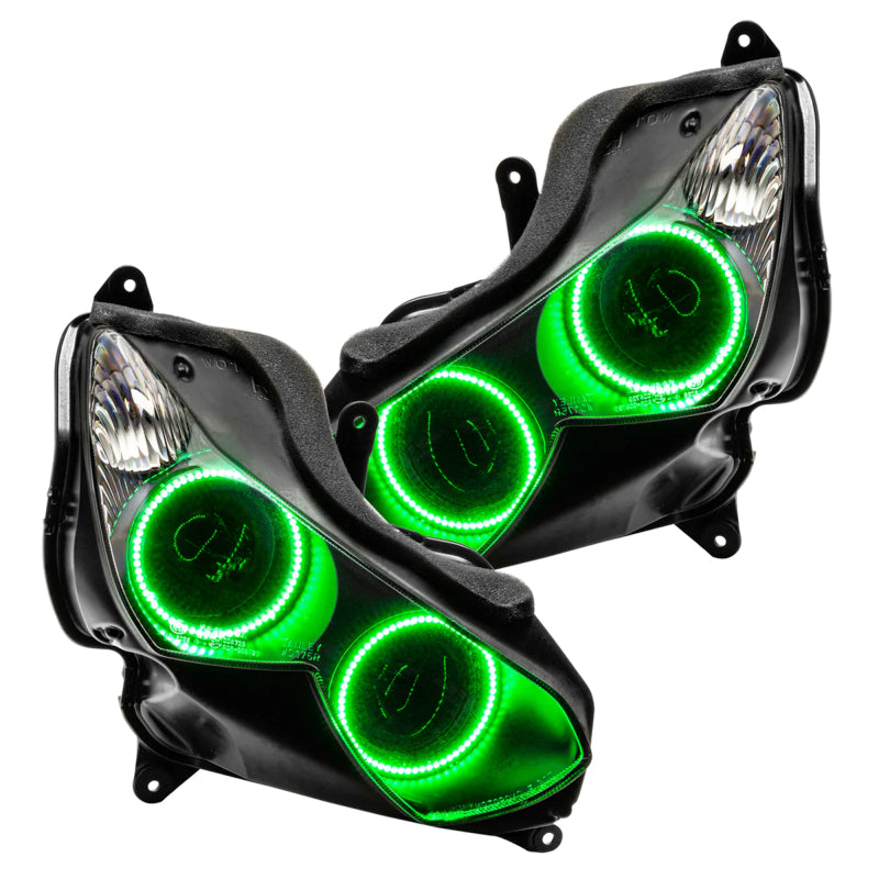 ORACLE Lighting Oracle 07-15 Kawasaki ZX-14R LED Headlight Halo Kit - Green