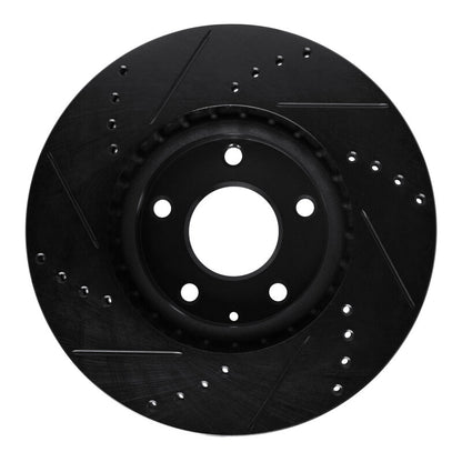 R1 Concepts R1 13-19 Mazda 6 Front Right Drilled & Slotted Black Brake Rotor
