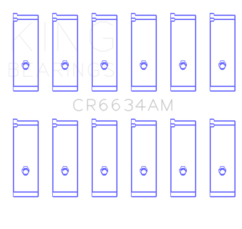King Engine Bearings Toyota 2Vzfe V6 (Size +1.0mm) Connecting Rod Bearing Set