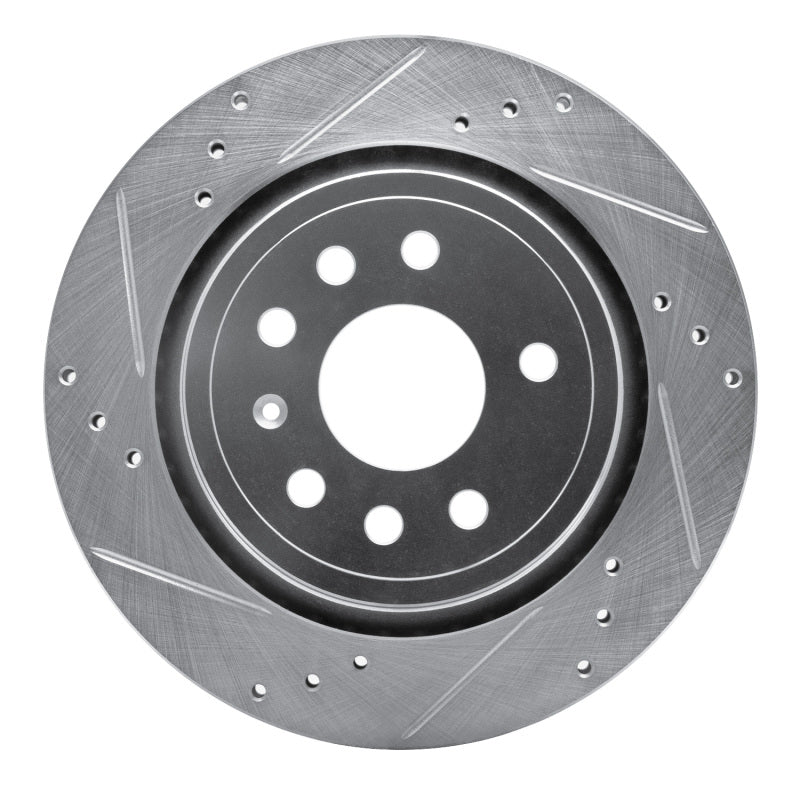 R1 Concepts R1 03-11 Cadillac BLS (Mexico) Rear Left Drilled & Slotted Silver Brake Rotor