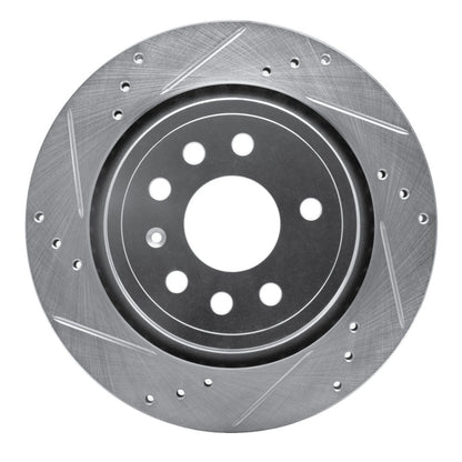 R1 Concepts R1 03-11 Cadillac BLS (Mexico) Rear Left Drilled & Slotted Silver Brake Rotor