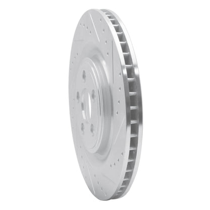 R1 Concepts R1 08-09 Jaguar XKR Left Rear Drilled & Slotted Silver Brake Rotor