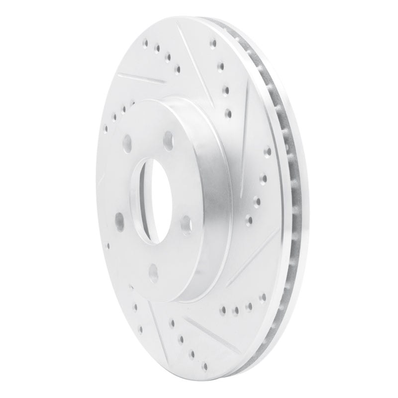 R1 Concepts R1 07-10 Chevrolet COBALT Front Right Drilled & Slotted Silver Brake Rotor