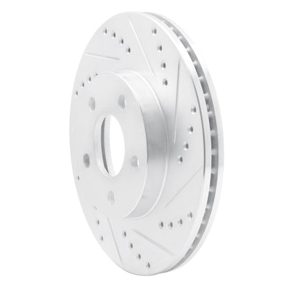 R1 Concepts R1 07-10 Chevrolet COBALT Front Right Drilled & Slotted Silver Brake Rotor