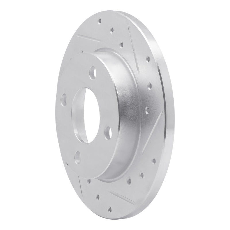 R1 Concepts R1 78-90 Dodge Charger Front Right Drilled & Slotted Silver Brake Rotor
