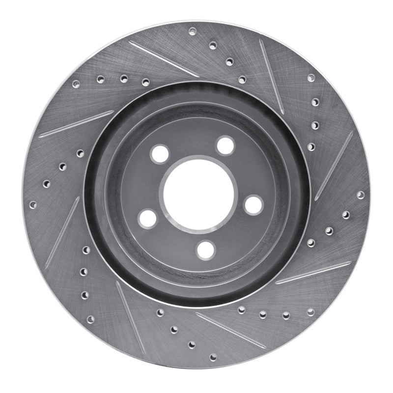 R1 Concepts R1 05-23 Chrysler 300 Front Left Drilled & Slotted Silver Brake Rotor
