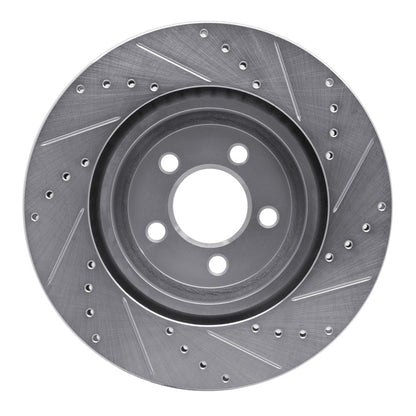 R1 Concepts R1 05-23 Chrysler 300 Front Left Drilled & Slotted Silver Brake Rotor