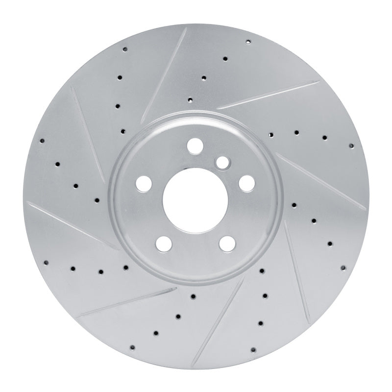 R1 Concepts R1 16-25 BMW M240I xDrive Left Front Drilled & Slotted Silver Brake Rotor
