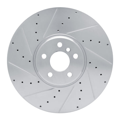 R1 Concepts R1 16-25 BMW M240I xDrive Left Front Drilled & Slotted Silver Brake Rotor
